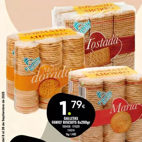 Family - Galletas Biscuits 6x200gr