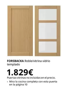 La Cocina - Roble/Vitrina Vidrio Templado