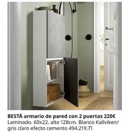 Blanco - Bestà Armario De Pared Con 2 Puertas