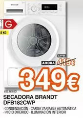 Brandt - Secadora DFB182CWP