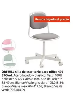 Claro - Orfjall Silla De Escritorio Para Niños