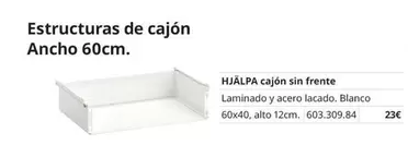 Blanco - Estructuras De Cajón Ancho 60cm