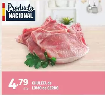 Chuleta De Lomo De Cerdo