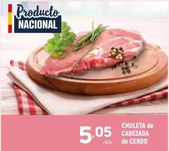 Chuleta De Cabezada De Cerdo