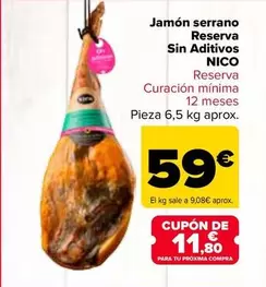 Nico - Jamón serrano Reserva Sin Aditivos