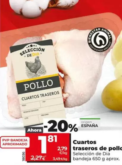 Seleccion De Dia - Cuartos Traseros De Pollo Bandeja 650 G Aprox.