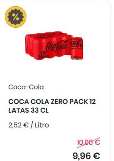 Coca-Cola - Zero Pack 12 Latas