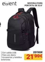Ewent - Mochila Para Portátil De 15.6"