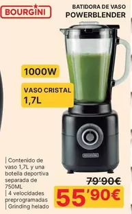 Bourgini - Batidora De Vaso Powerblender