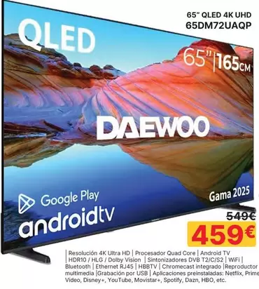 Google - Qled 4k Uhd 65dm72uaqp