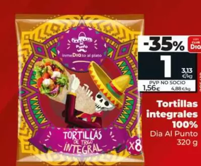 Dia Al Punto - Tortillas Integrales 100% 320 G