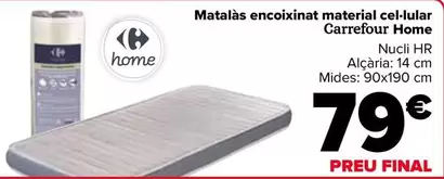 Carrefour - Colchón Acolchado Material Celular Home