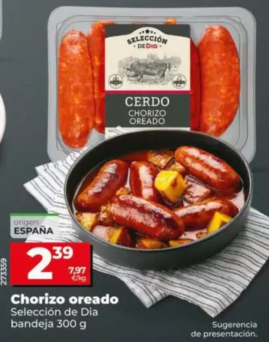 Seleccion De Dia - Chorizo Oreado Bandeja 300 G