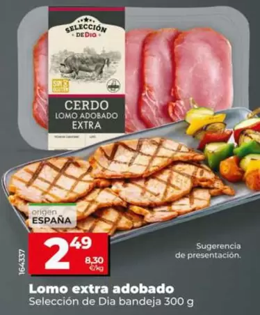 Seleccion De Dia - Lomo Extra Adobado Bandeja 300 G