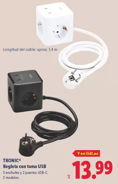 Tronic - Regleta Con Toma Usb