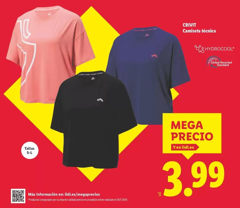 Crivit - Camiseta Tecnica 