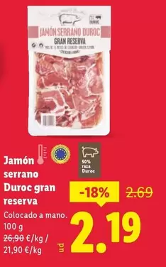 Jamon Serrano Duroc Gran Reserva