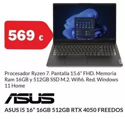 Asus - I5 16" 16Gb 512Gb Rtx 4052 Freedos
