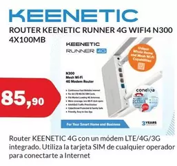 Keenetic - Router Runner 4G Wifi4 N300