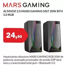 Altravoz 2.0 Mars Gaming Ms7 20 W Bth 5.0 Rgb