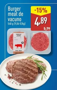 Burger Meat De Vacuno