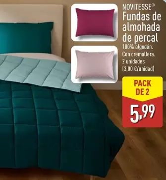 Novitesse - Fundas De Almohada De Percal