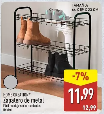 Home Creation - Zapatero De Metal