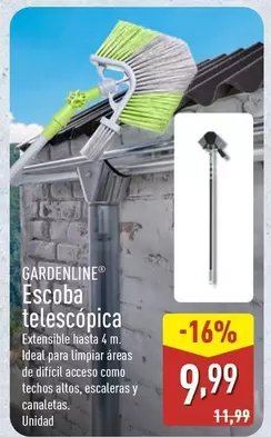 Gardenline - Escoba Telescópica 