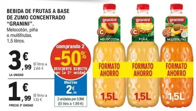 Granini - Bebida De Frutas A Base De Zumo Concentrado