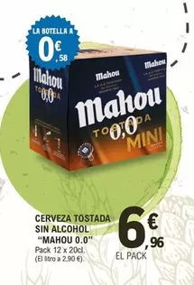 Mahou - Cerveza Tostada Sin Alcohol 0,0