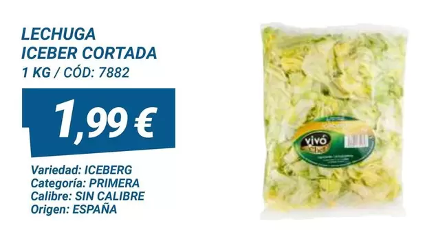 Lechuga Iceber Cortada