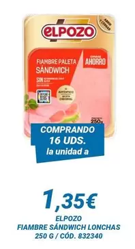Elpozo - Fiambre Sandwich Lonchas