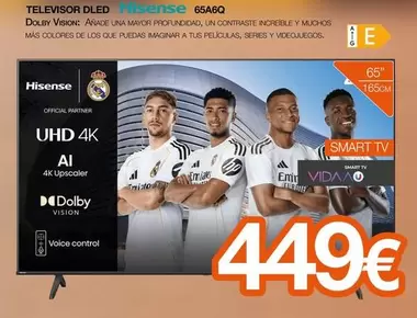 Hisense - Televisor Dled 65a6q