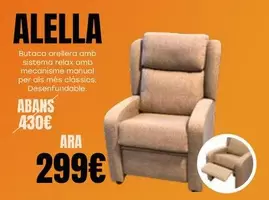 Alella Butaca Orellera Amb Sistema Relax Amb Mecanisme Manual Per Als Mes Classics