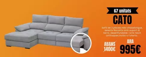 Cato Sofa De 3 Places Mes Chaiselongue