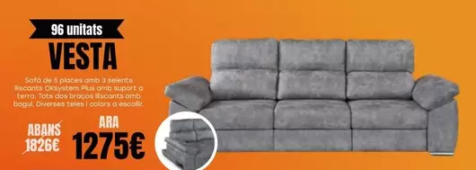 Vesta Sofa De 5 Places Amb 3 Seients Lliscants