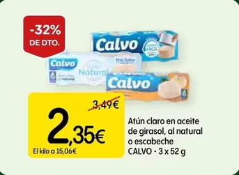 Calvo - Atún Claro En Aceite De Girasol/ Al Natural O Escabeche