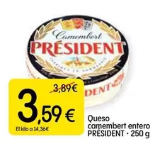Président - Queso Camembert Entero