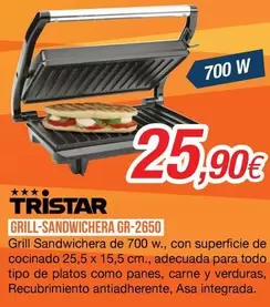 Tristar - Grill Sandwichera GR-2650