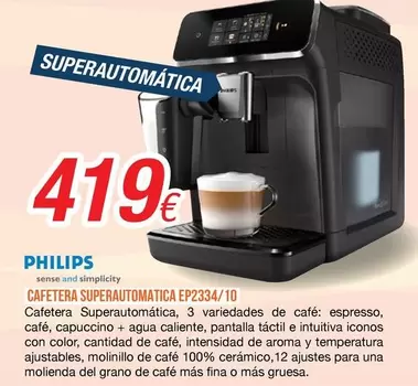 Philips - Cafetera Superautomatica Ep2334/10