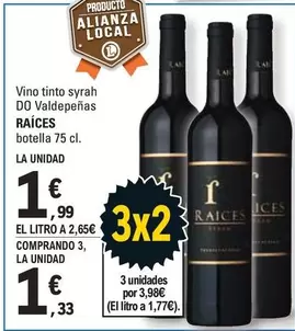 Valdepeñas - Vino Tinto Syrah DO Valdepenas
