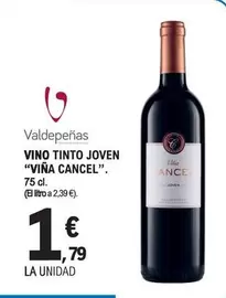 Valdepeñas - Vino Tinto Joven "Viña Cancel"