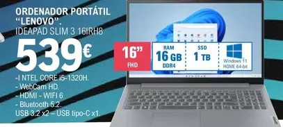 Lenovo - Ordenador Portátil