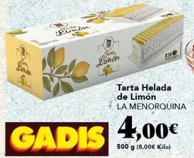 La Menorquina - Tarta Helada De Limon