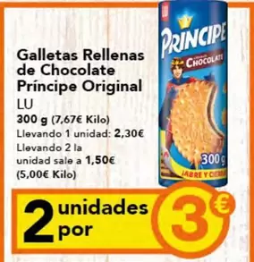 Lu - Galletas Rellenas De Chocolate Principe Original