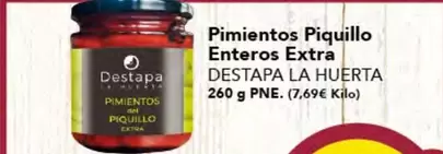 Destapa La Huerta - Pimientos Piquillo Enteros Extra