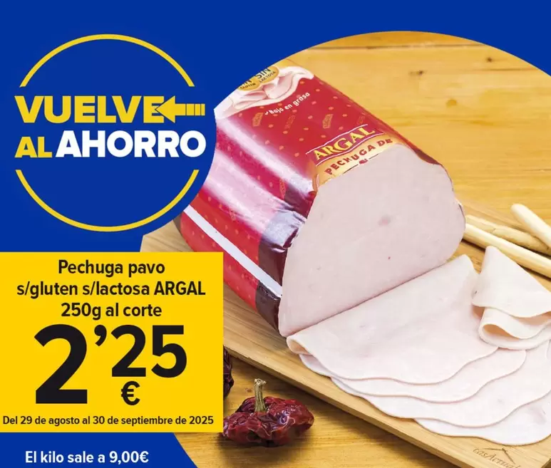 Argal - Pechuga Pavo S/Gluten S/Lactosa