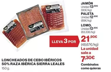 Sierra De Leales - Loncheados De Cebo Ibericos 50% Raza Iberica 