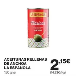 La Española - Aceitunas Rellenas De Anchoa