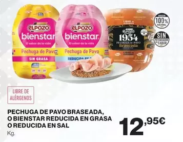 elpozo - Pechuga De Pavo Braseada, O Bienstar Reducida En Grasa O Reducida En Sal